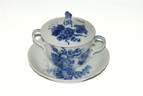 RC Blue Flower Curved, Bouillon cup with two handles and lid
Sold