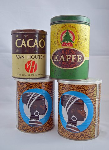 Kaffe- og Kakaodåser.