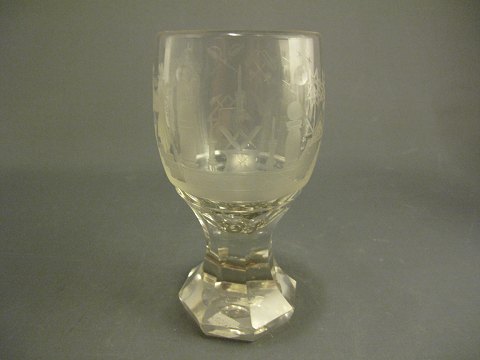 Frimurerglas af krystalglas