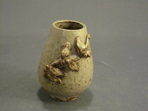 Arne Bang vase i keramik/stentøj. nr 125, 9 cm høj