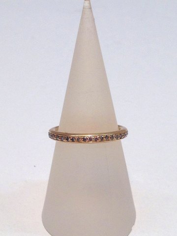 18k guldring m. brillanter. Str. 54