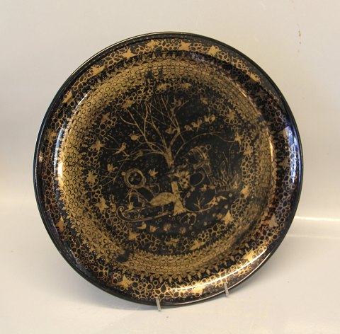 Bjørn Winblad 3052-1278 Årstiderne - Vinter 27,5 cm, gold på sort baggrund 
Nymølle