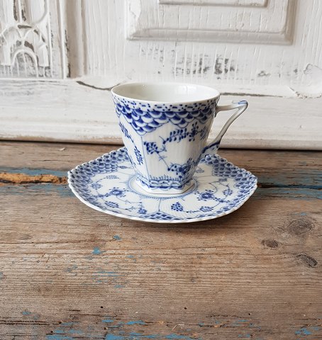 Royal Copenhagen blue fluted full lace coffee cup no. 1036