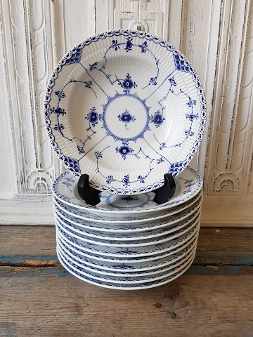 Royal Copenhagen - Blue Fluted Half Lace, soup plate no. 566 - 21 cm.