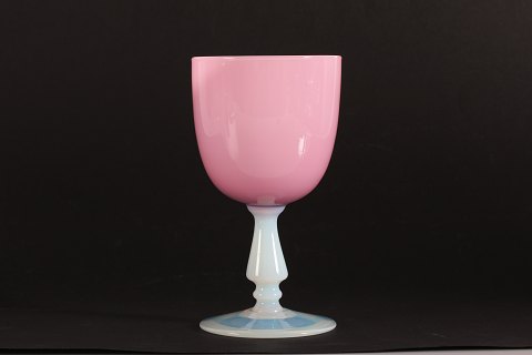 Large old glass
With rose colored bowl