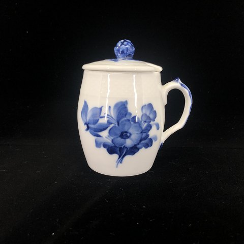 Blue Flower Braided mustard jar
