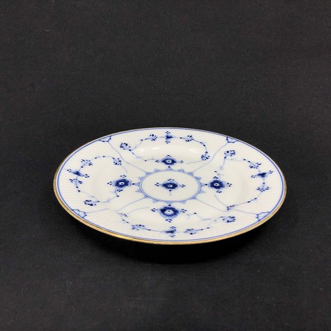 Blue Fluted with gold side plate 19 cm.
