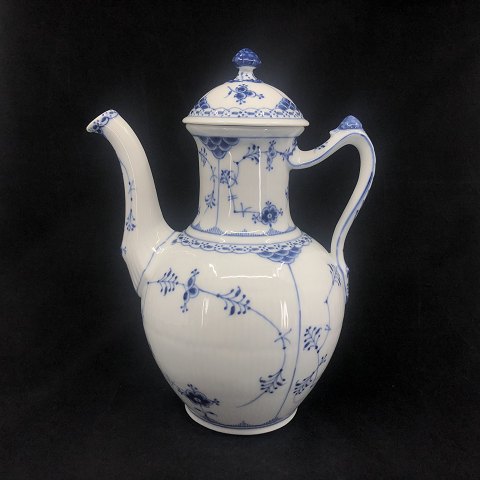 LARGE Blue Fluted Half Lace coffee pot
