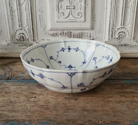 Royal Copenhagen Blue fluted large salad bowl with wavy edge no. 191