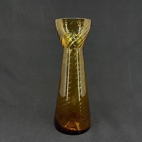 Amber yellow hyacint vase from Kastrup Glasswork
