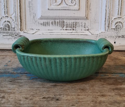 Michael Andersen fluted bowl with handles in beautiful green color