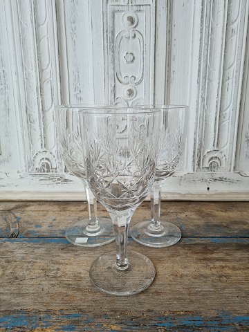 Porter glas i krystal med slibninger 20 cm.