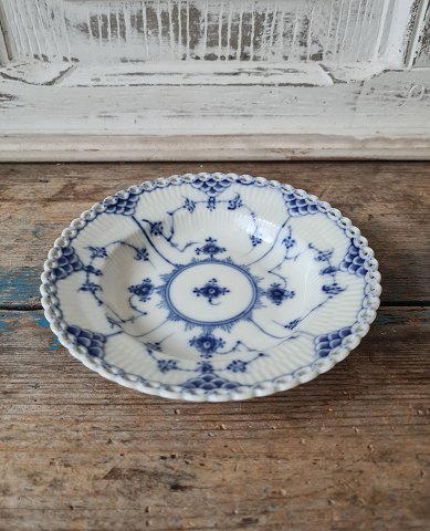 Royal Copenhagen Blue Fluted full lace small soup plate no. 1081