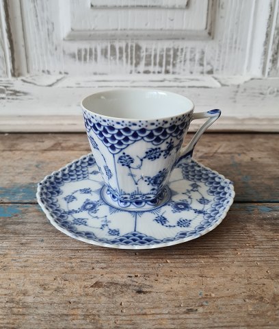 Royal Copenhagen Blue Fluted full lace coffee cup No. 1036