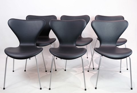 Sæt af seks Syver stole, model 3107, Arne Jacobsen, Fritz Hansen, 1967
Flot stand
