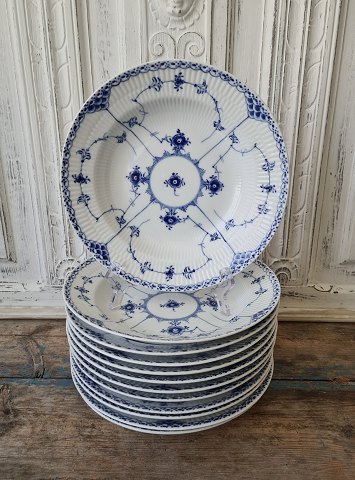 Royal Copenhagen Blue fluted half lace large soup plate no. 656 - 25 cm.