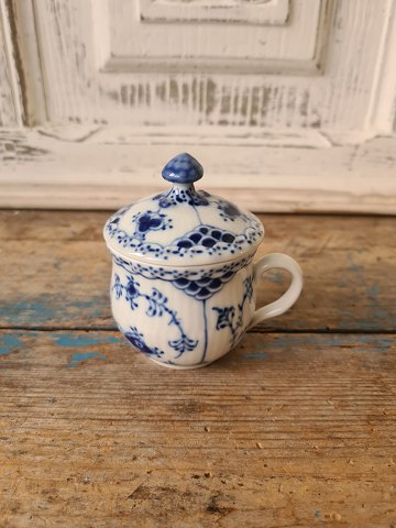 Royal Copenhagen Blue fluted half-lace cream cup no. 743