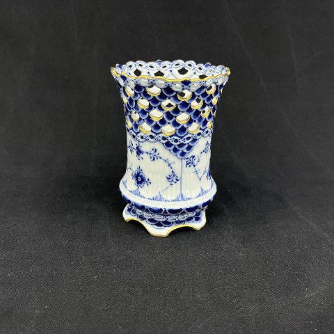 Blue Fluted Full Lace cup with gold