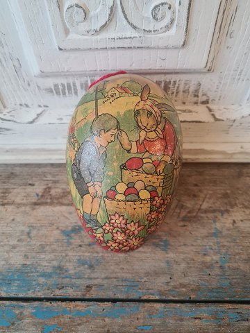 Old Easter eggs in cardboard