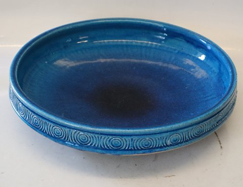 306-31 Kahler large Turquoise table bowl 8 x 32 cm