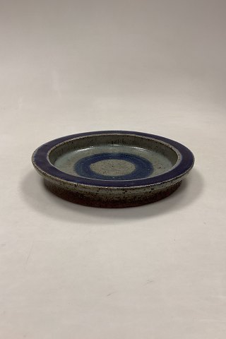 Stoneware Bowl in gray blue and cobalt blue