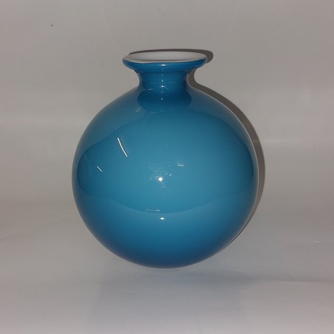 Round blue Carnaby glass vase from Holmegaard