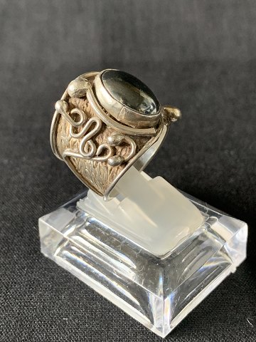 Ladies ring with a Bloodstone
The stamp. 925S
Size 60 to 62