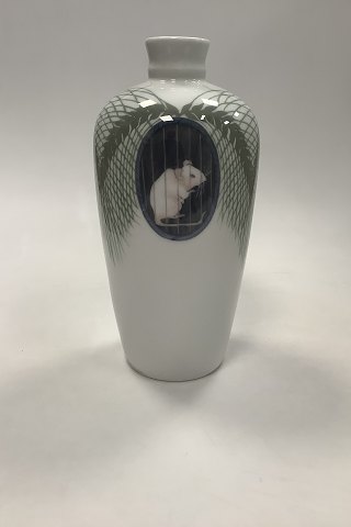 Royal Copenhagen Unique Vase by Jenny Meyer with Rats / Mice No. 10599 from 
February 1911