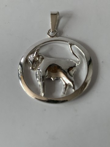 Pendant in Silver (Taurus in zodiac sign) as a pendant for a necklace. Stamped 
HS 925s