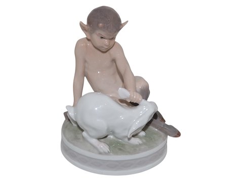 Royal Copenhagen figur 
Pan med kanin