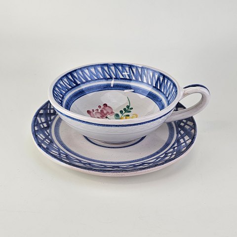 Syberg tekop Blå med blomst11,5 cm