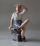 Dahl Jensen figur1216 "Morgensol" ung mand (DJ) 29,5 cm