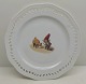 Royal Copenhagen Gnome Moller Plate on Flora Danica Gnome with pig 1860-1880