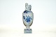 Blå Blomst Svejfet, Vase med låg  og putti (Låg vase) SOLGT