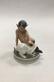 Royal Copenhagen Figur Faun med Kanin No 439