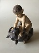 Royal Copenhagen Figur Faun med Bjørn No. 648