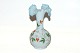 1800 tals Opaline vase, Malet med blomster