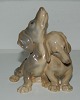 B&G figur i porcelæn af par gravhunde