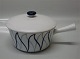 Medium Bowl with handle and lid 7 x 23 cm 
 Dan-Ild 40 Blue Flame Harlequin