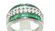 White gold ring with emeralds and diamonds 14 carat
Size 54