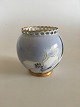 Royal Copenhagen Art Nouveau tidlig vase med Iris og guld