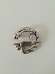 Georg Jensen Sterling Sølv Broche med due No 123 gamle stempler