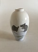 Royal Copenhagen Art nouveau Vase med Rotter No 192/47B