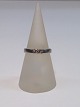 14k guldring m. 3* 0,02 ct. brillant. Str. 55