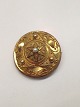 Ældre 14k broche m. perle