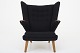 Hans J. Wegner / AP Stolen
AP 19 - The Papa Bear Chair in black Hallingdal 65-wool with nails and legs in 
oak.
KLASSIK offers upholstery of the chair in fabric or leather of your choice. 
Please contact us for further information.
Availability: 6-8 weeks
Renovated
