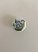 Royal Copenhagen Porcelain Button with Handpainted Flower Motif