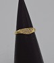 14k guldring m. kvarts. Str. 54