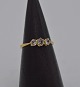 14k guldring m. spinel. Str. 59,5