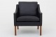 Børge Mogensen / Fredericia Furniture
BM 2207 - Reupholstered easy chair with black leather and legs in teak
Availability: 6-8 weeks
Renovated
We can upholstery of the chair in fabric or leather of your choice.
